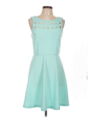 Maurices Mint Cutout Neck STRETCH Fit & Flare Dress L/